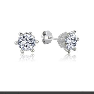 Silver 925  earrings White Gold Plated (Micron Rh)